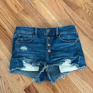 blue jean shorts